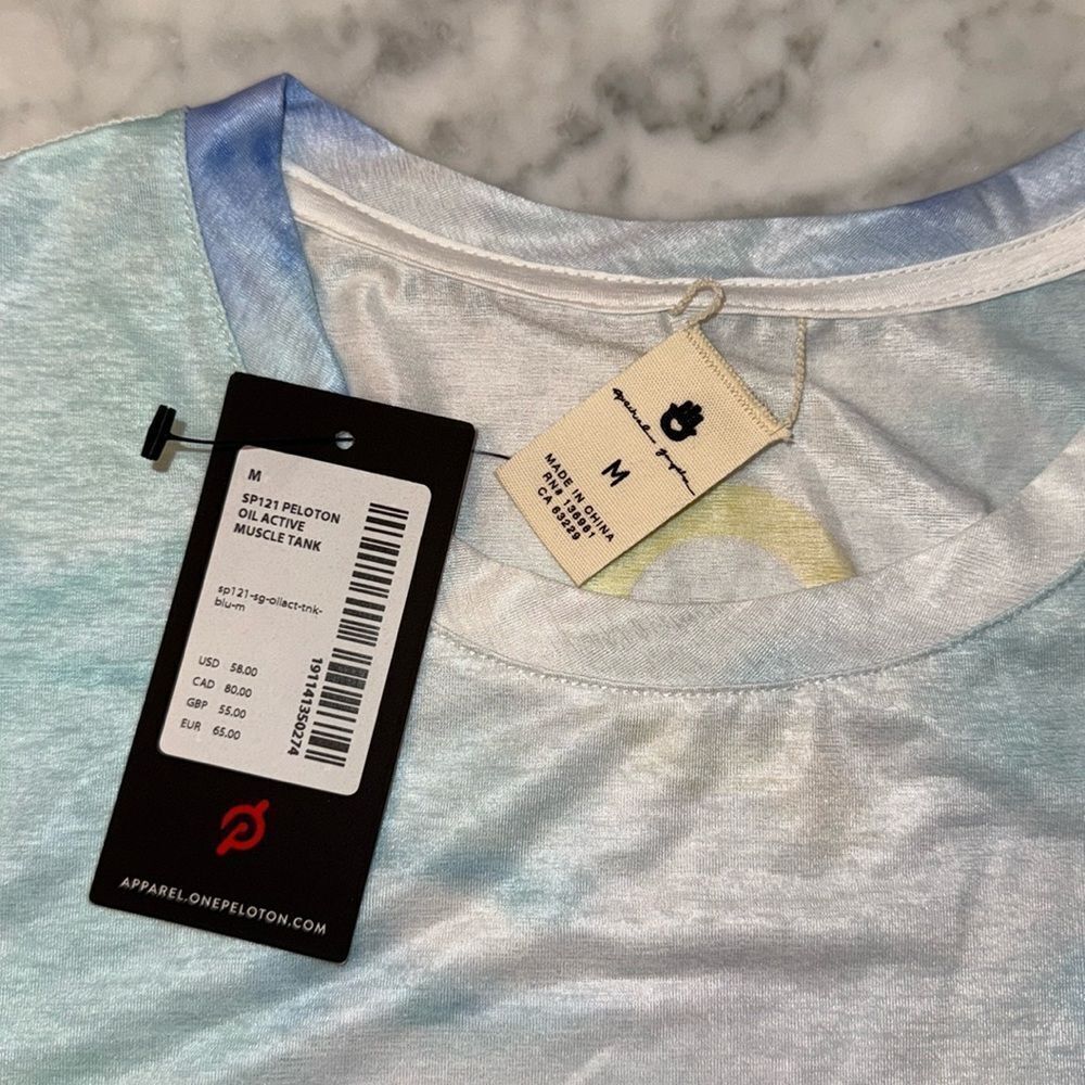 NWT Spiritual Gangster X Peloton Tie-Dye Oil Active Muscle Tank M - Picture 2 of 6